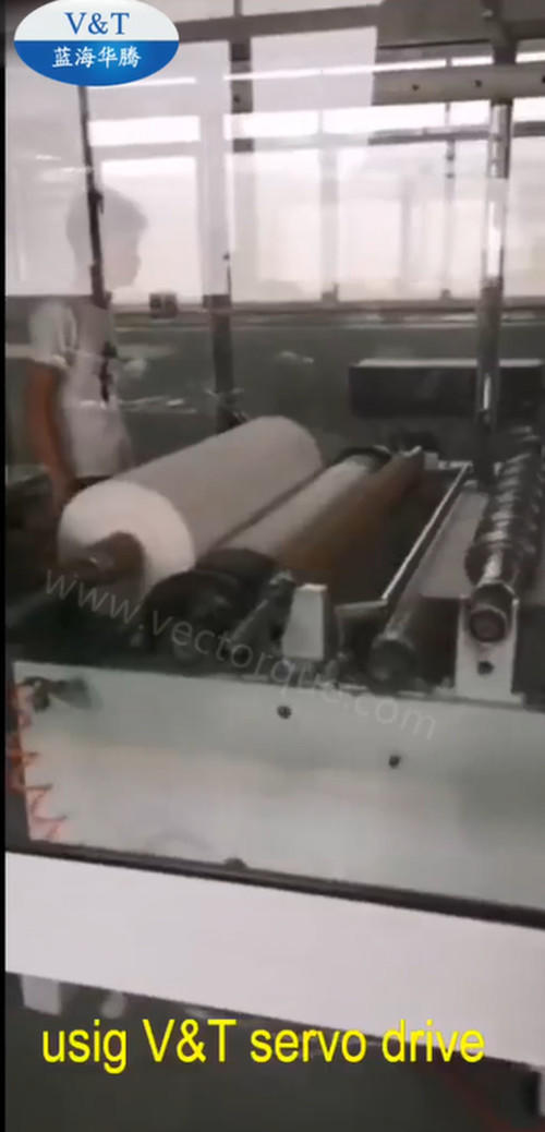 Mask machine melting spray cloth usig V&T servo drive garantee the performance and reliability in period COVID 19 . (3)