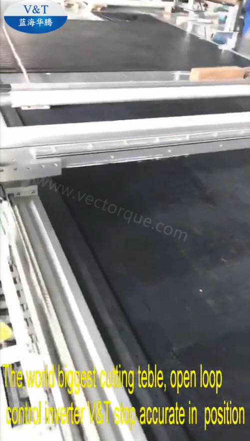 The world biggest cutting teble, open loop control inverter V&T stop accurate in position (3)